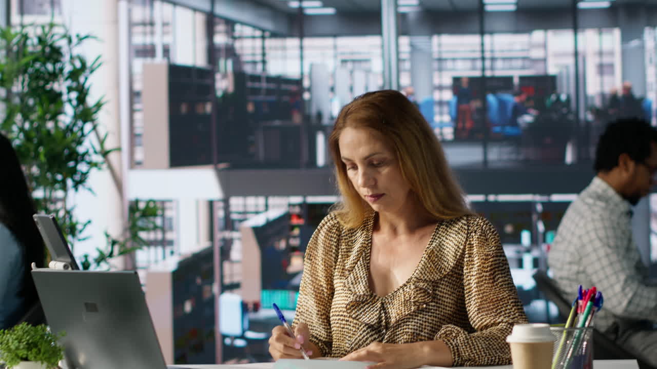 Businesswoman Working in Office