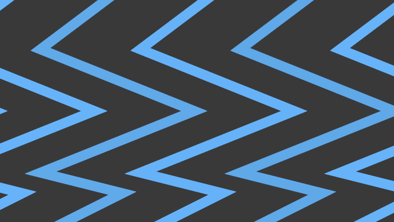 Motion intro geometric black and blue zig zag abstract background
