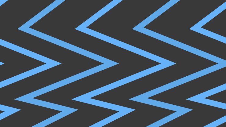 Motion intro geometric black and blue zig zag abstract background