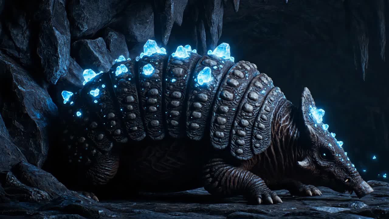 Crystal Armadillo in Cave