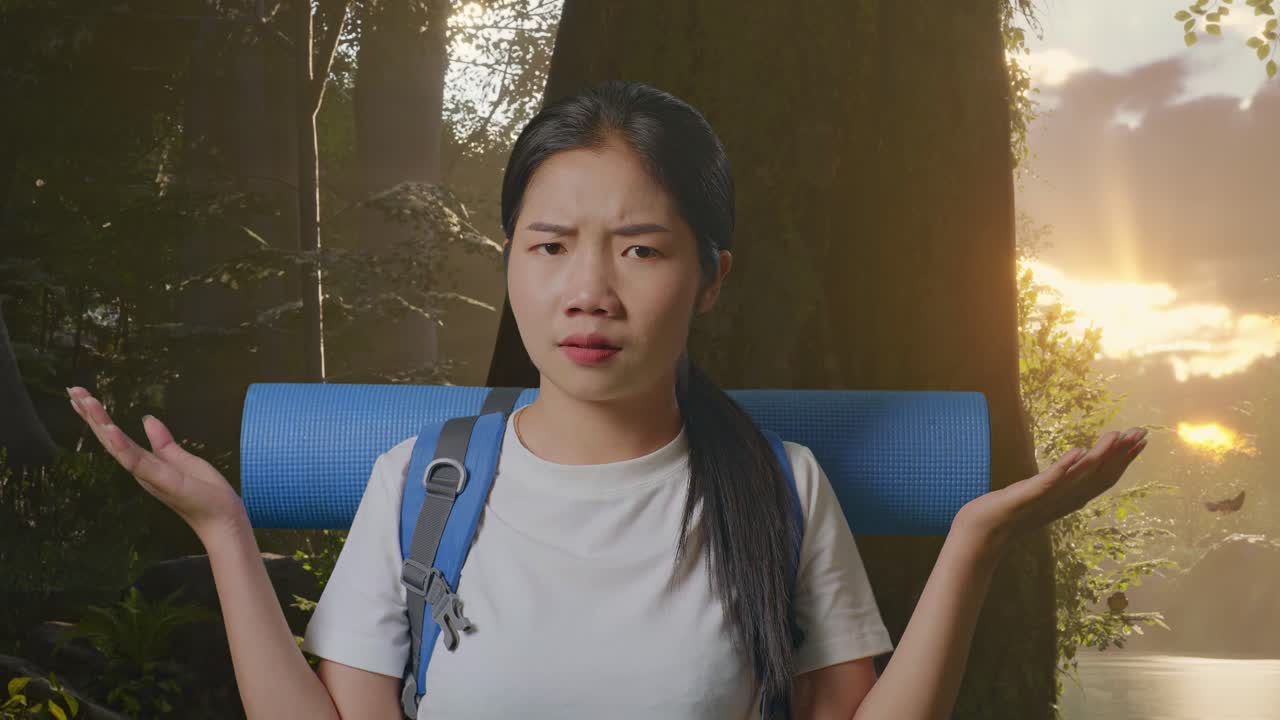 숲에서 산책하는 여자, 혼란스럽고 불확실