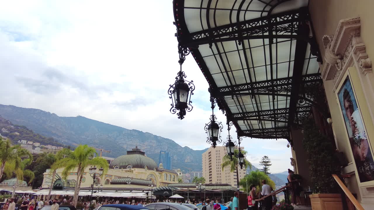 Monte Carlo, Monaco - December 23, 2021: People at the entrance of the Casino de Monte-Carlo
