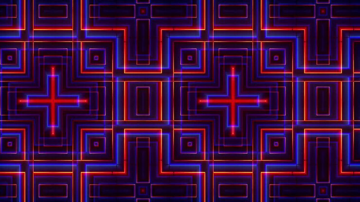 GLOWING NEON LIGHT VJ LOOP LED SCREEN Background