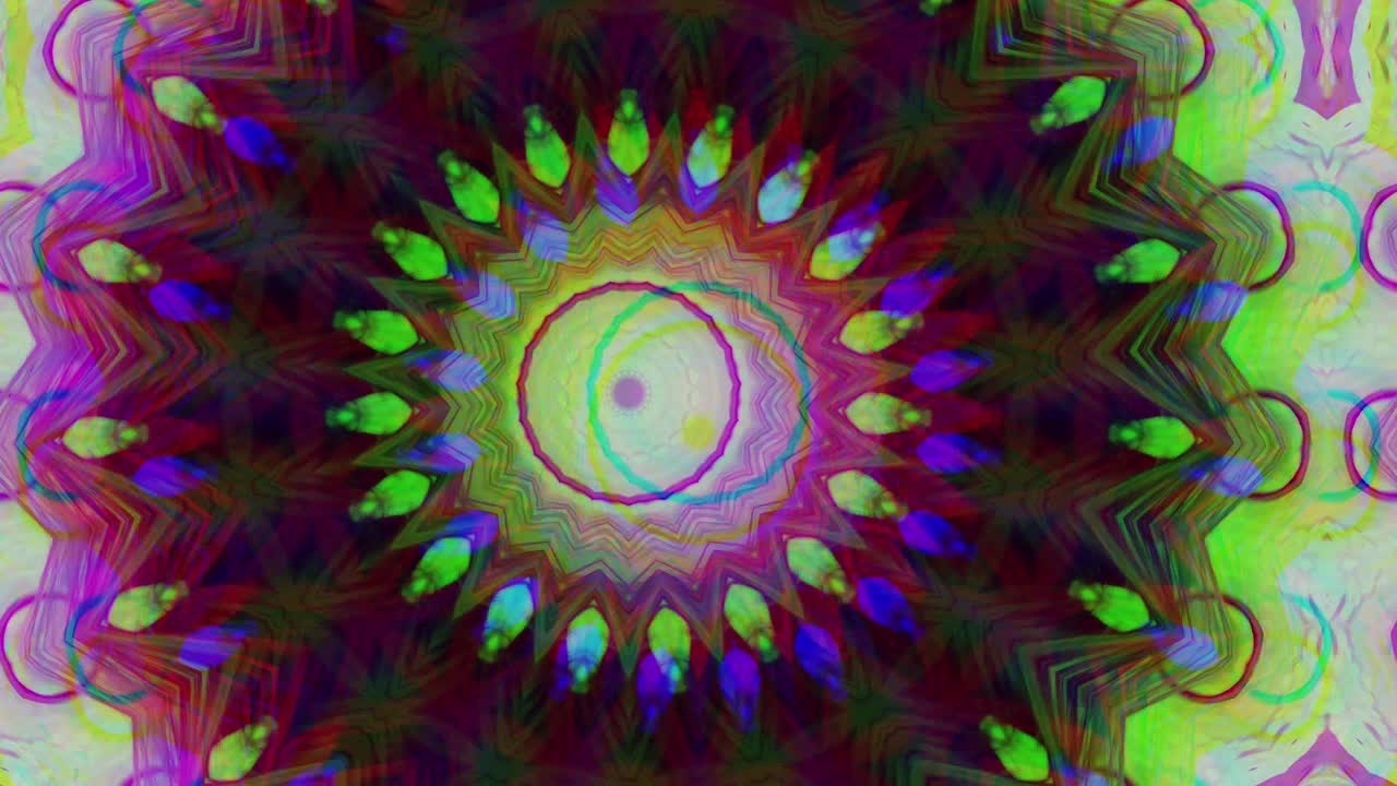 el fondo abstracto de 4k, el bucle de fantasía en movimiento dinámico, el caleidoscopio.