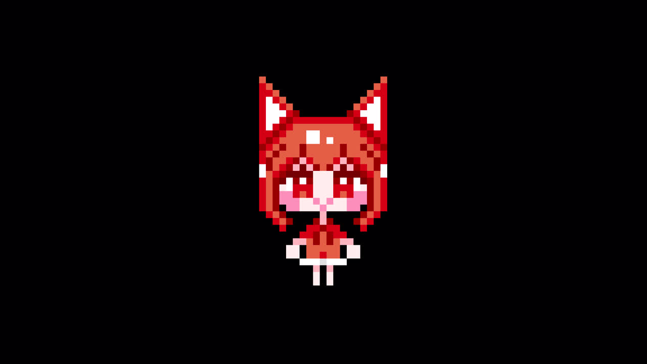 Pixel Cat girl walking short hair Looping animation. 1080p (4).mov