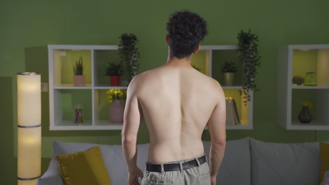 retrato de un joven triste y enfermo mental.