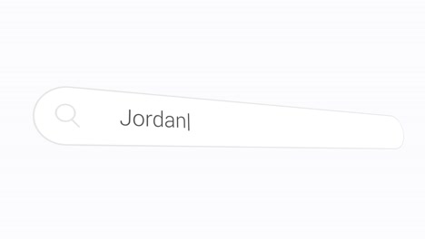 typing jordan in internet browser - country in the middle east