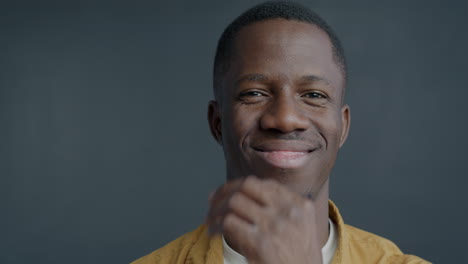 smiling african american man portrait