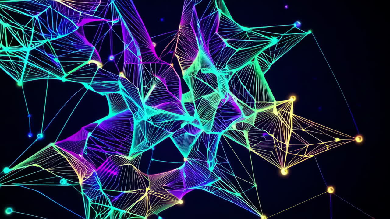 Dynamic Neon Abstract Network