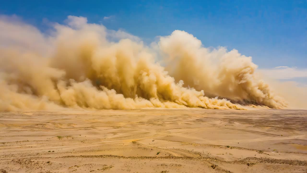 사막의 모래 폭풍