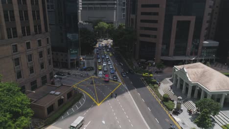 vista aérea de la calle de la ciudad de singapur