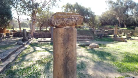 a bc roman rock column in the ruins of tipaza