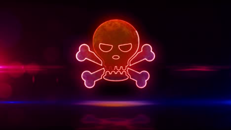 skull symbol abstract loopable animation