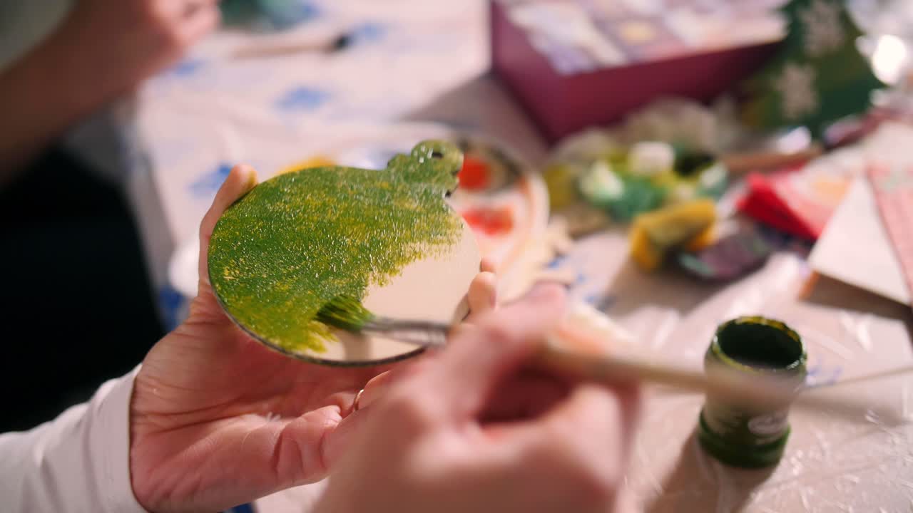 Painting Christmas Ornaments