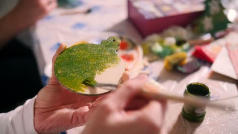 painting christmas ornaments