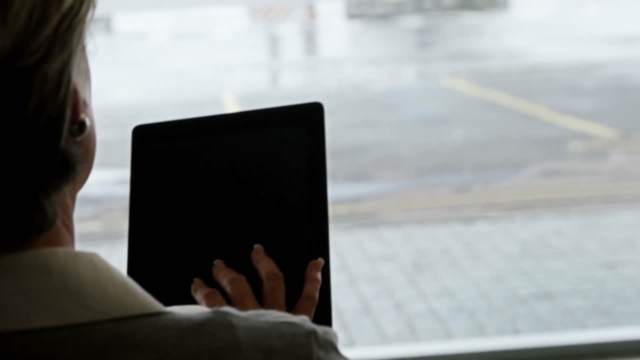 Businesswoman using a digital tablet