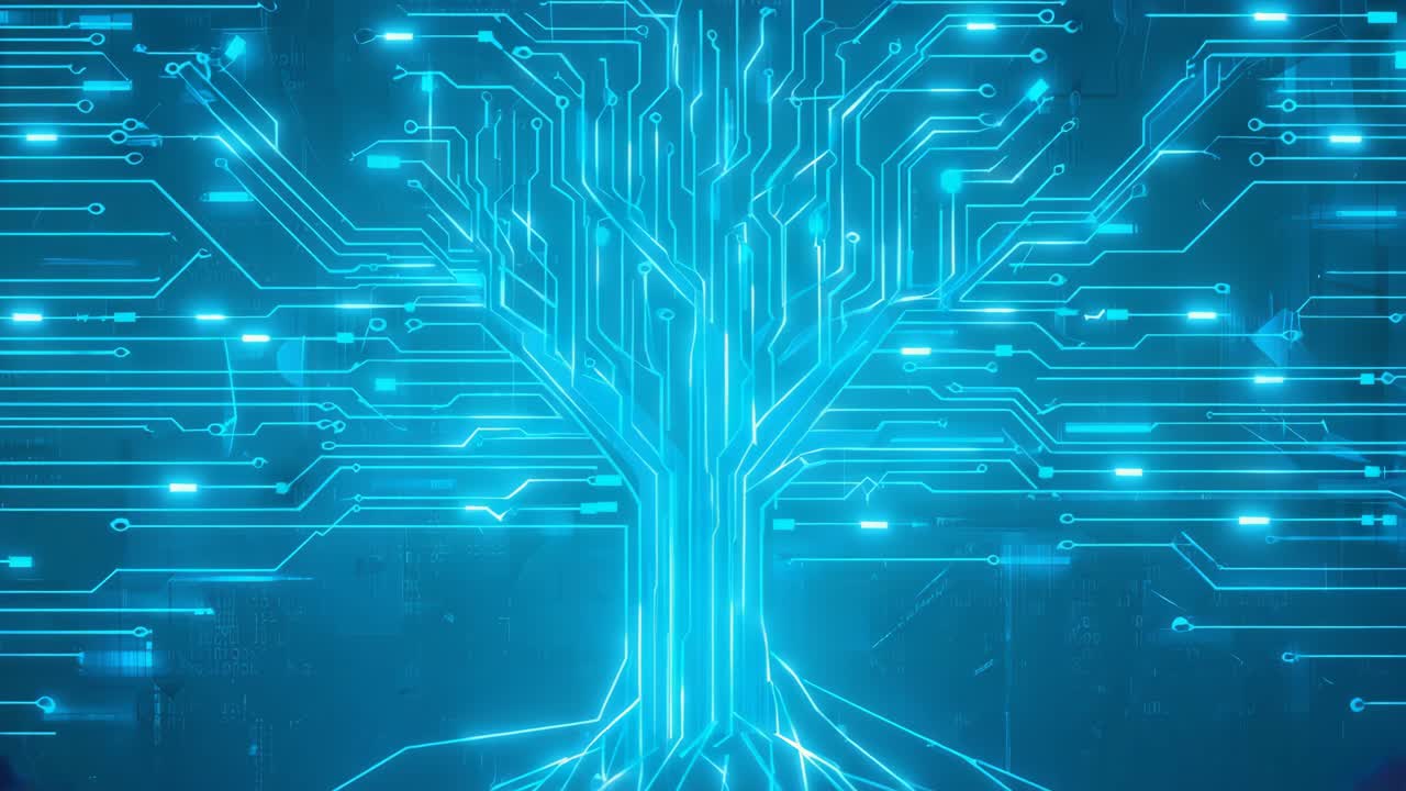 Digital Tree Circuit Board Network