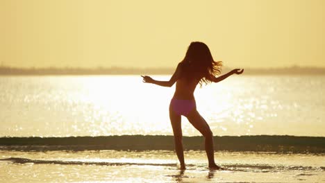 young african american asian chinese girls on beach