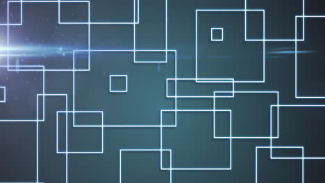 animación de la red digital de conexiones con cuadrados blancos