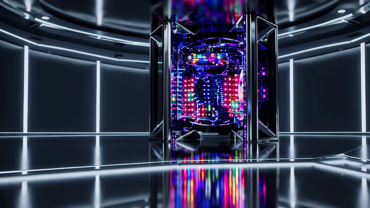 sala de servidores de computadoras futuristas