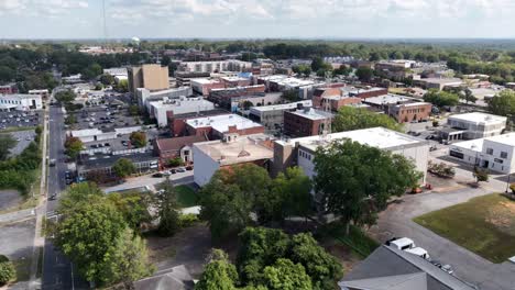 aerial push in to hickory nc, north carolina