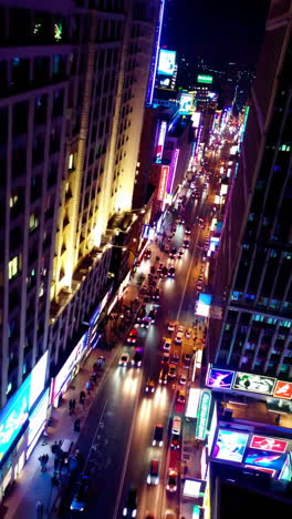 vibrant city street night scene
