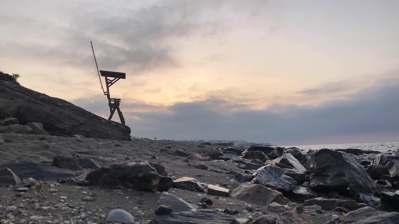 Morning Sky over the coast near Cala De Mijas on the Costa Del Sol in the South of Spain. TimeLapse