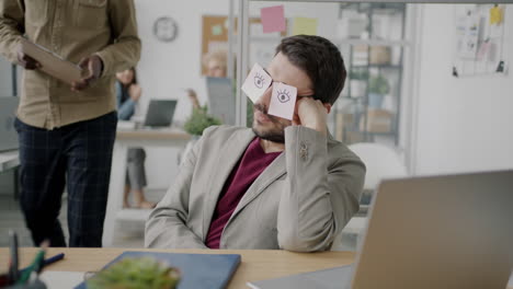 Sleepy Employee at Work