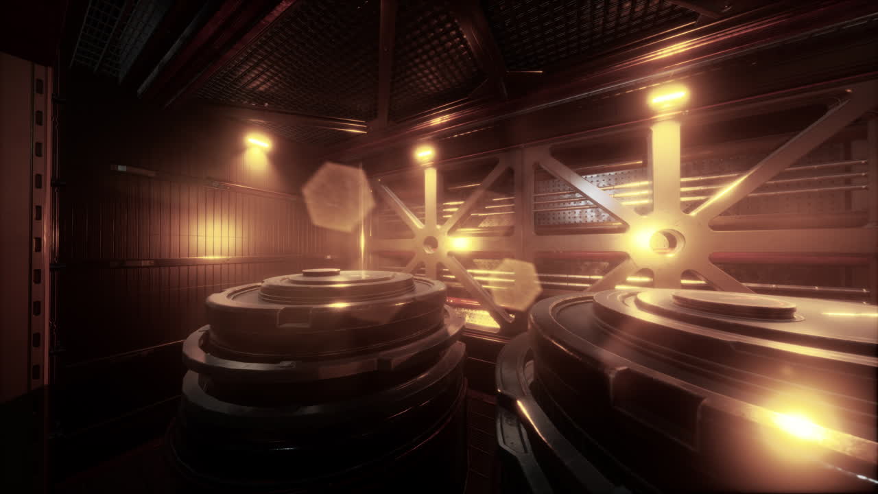 배경 과학소설 실내 방 과학소설 우주선 복도