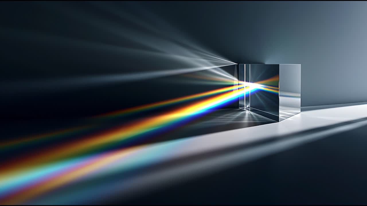 Exploring the Marvels of Light Refraction: A Stunning Visual Journey Through a Prism's Transformation of Ordinary Light into a Beautiful Spectrum of Color
