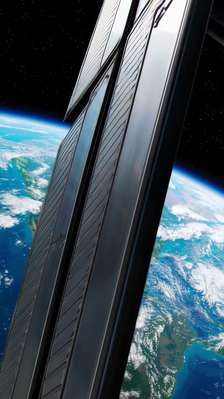 Estación espacial en órbita