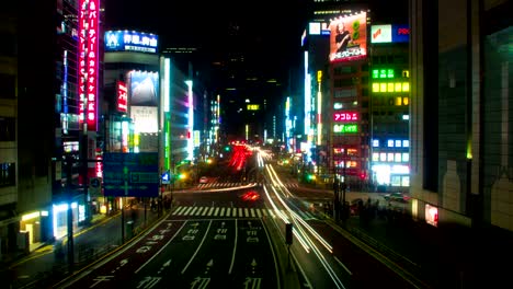 night lapse at shinjuku south side right panning