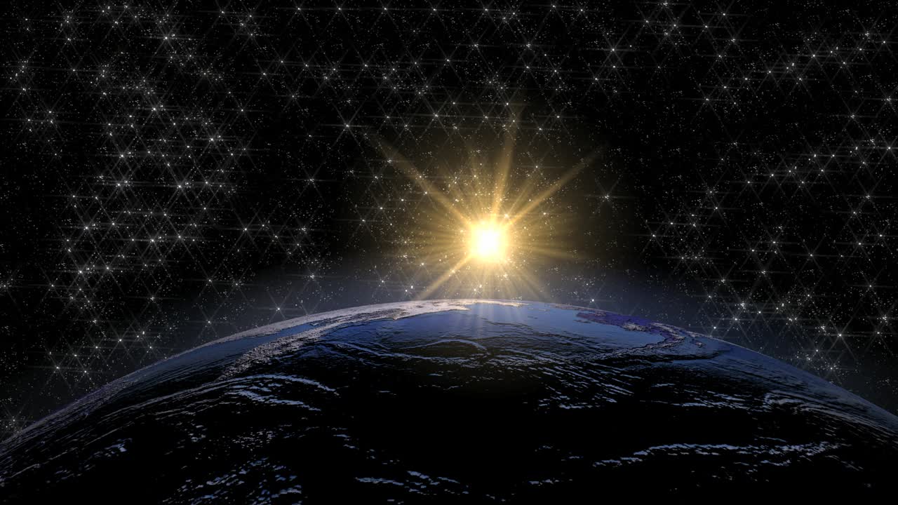 우주에 있는 우주 구 지구.