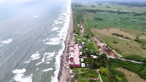 Drone-shot-of-Nautla-in-veracruz-mexico-at-winter