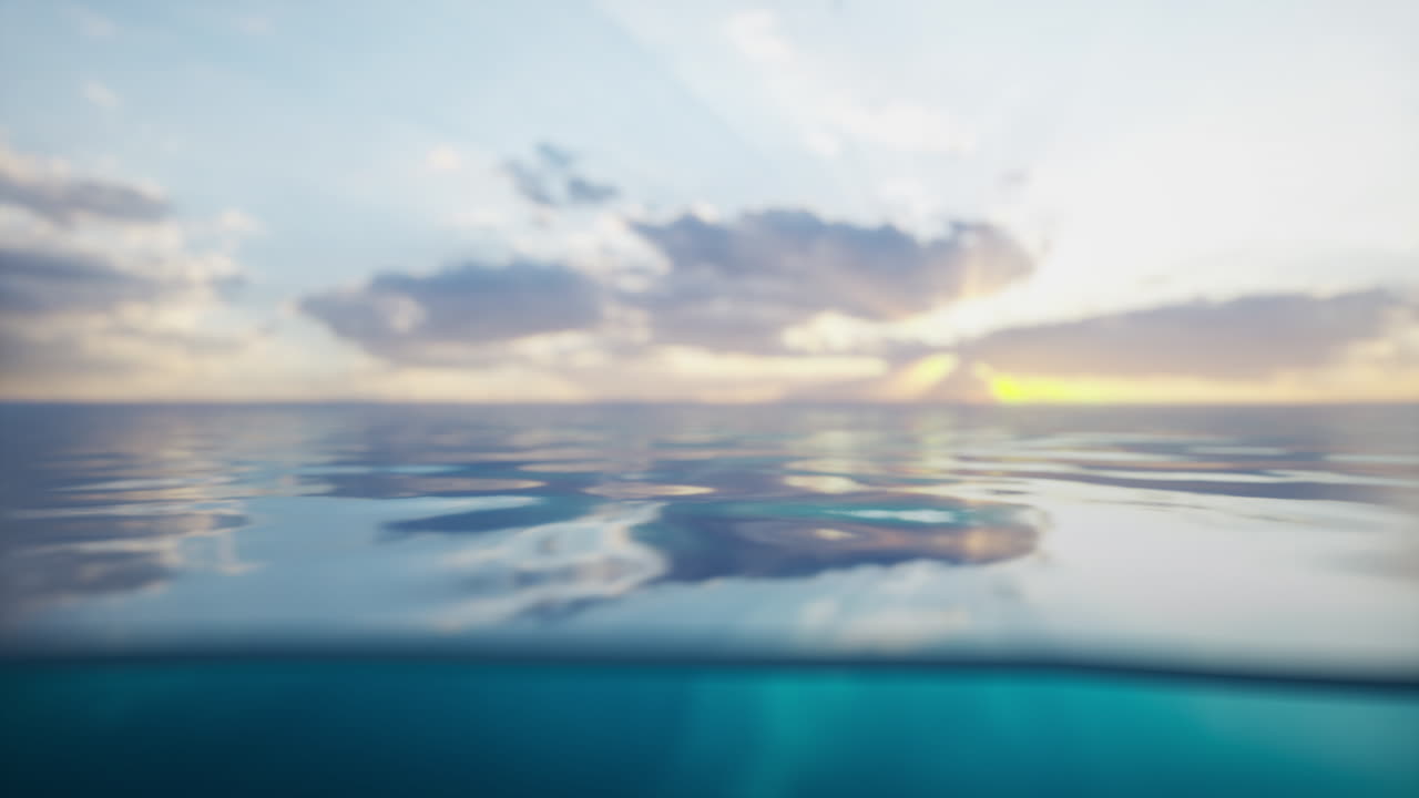 바다 위의 아름다운 일몰