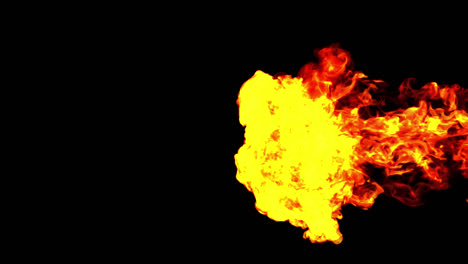 fire and explosion slow motion with alpha channel transparent background sparks heat flames