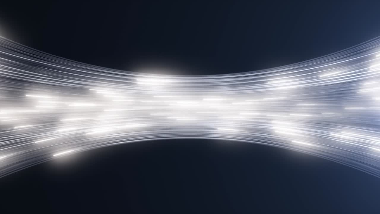 Data Transfer Over Fiber Optic Cables Internet Transmission Concept - 4K Seamless Loop Motion Background Animation