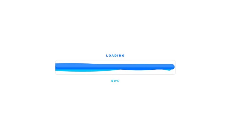 Digital Loading Progress Bar Animation on White Background