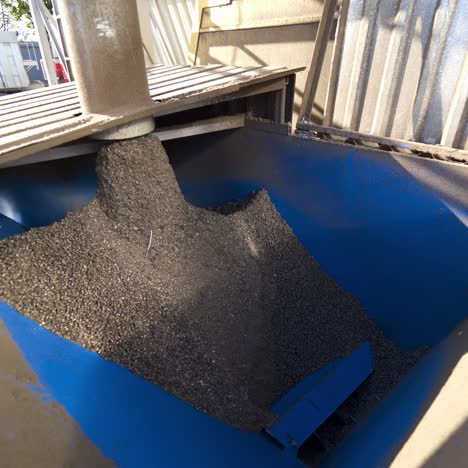 grains on the industrial plant. factory for keeping and processing agricultural products. industrial equipment with compound feed