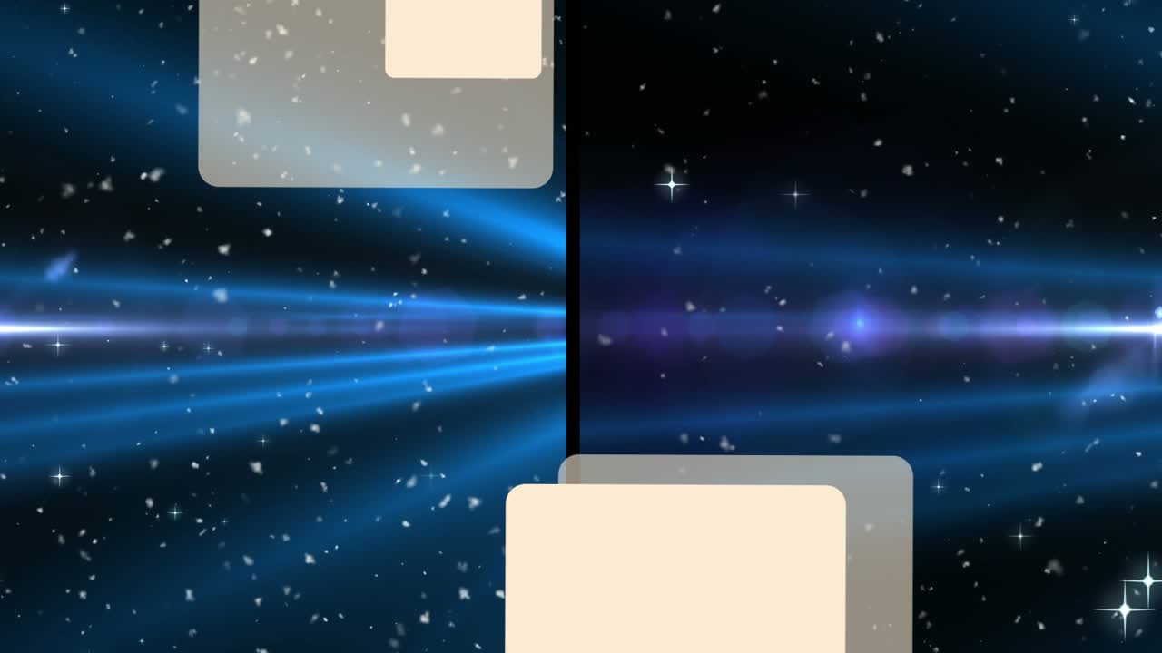 黒い背景の星々が瞬く中、グラフがアニメーションする様子。