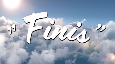 finis sign in the sky