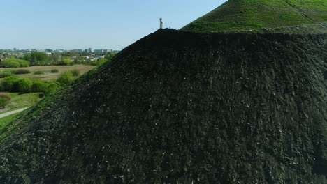 aerial view of the garbage dump hill