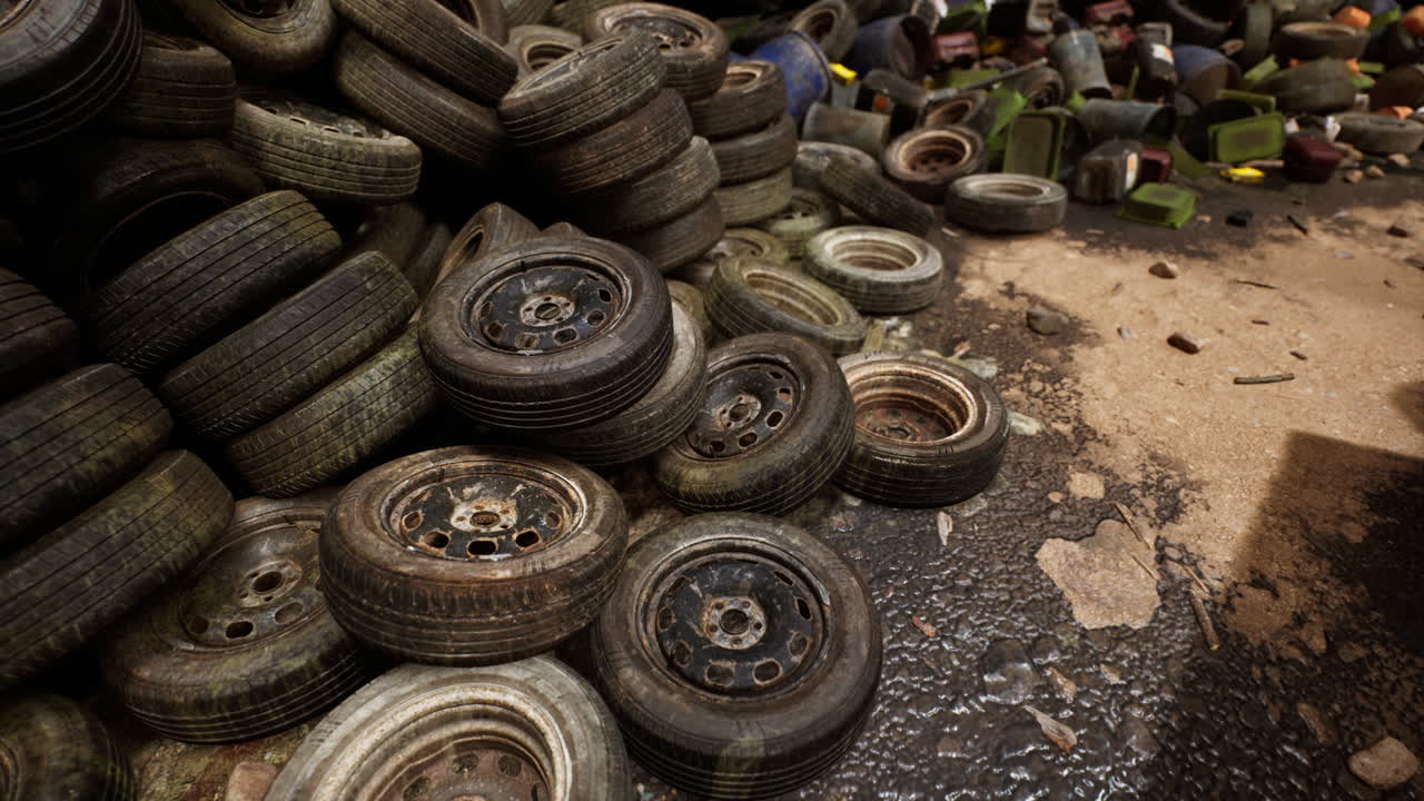 Pile of Discarded Tires
