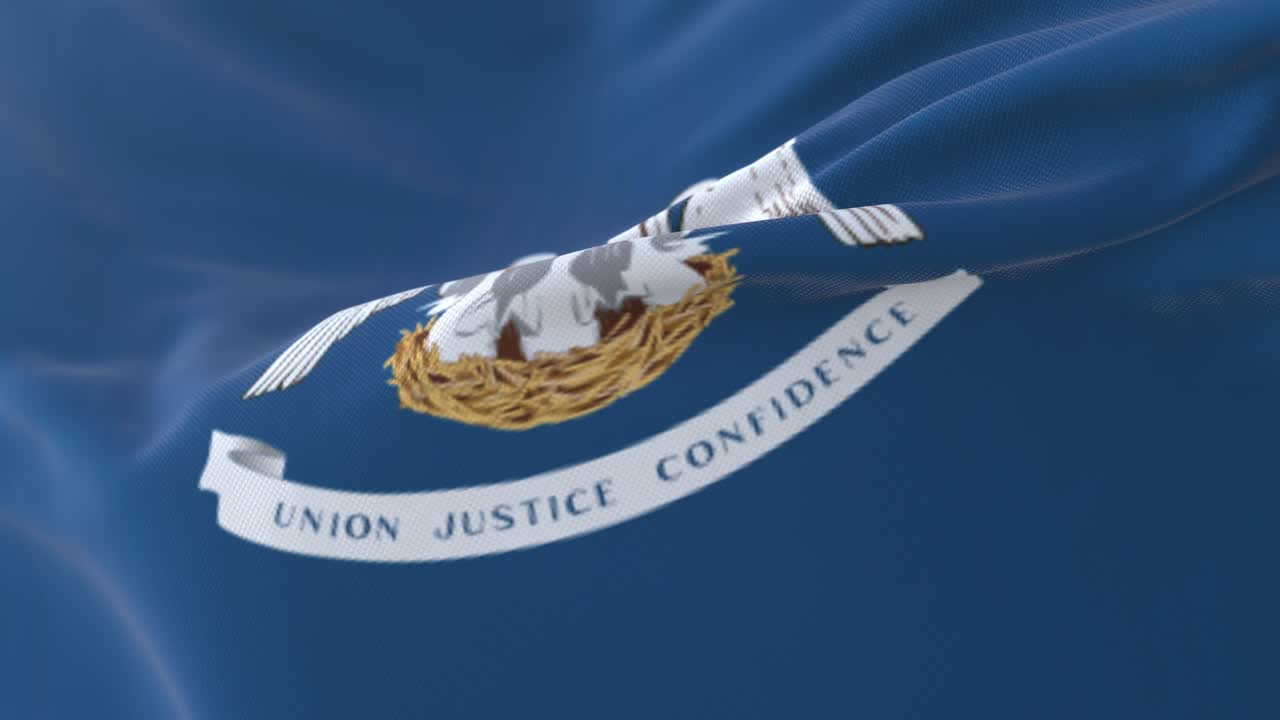 Bandera del estado de Luisiana, región de los Estados Unidos. Bucle