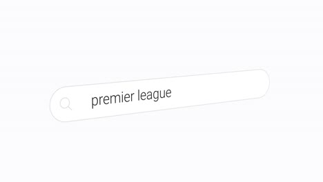 searching for premier league in search engine online