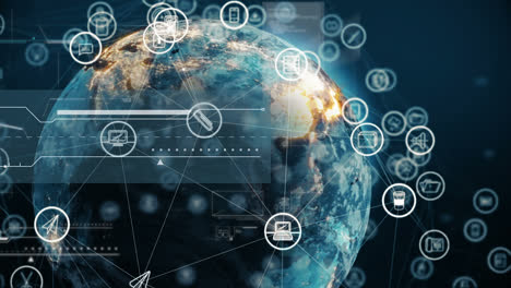 Animation-of-network-of-connections-over-globe