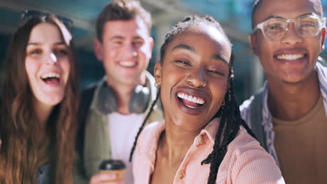 University,-friends-and-selfie-of-happy-students