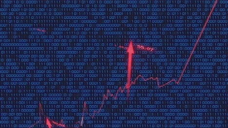 animación del procesamiento de datos sobre un fondo negro