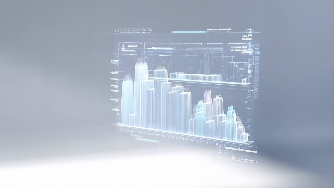 Futuristic Holographic Data Visualization