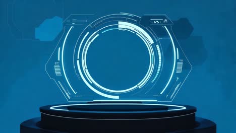 maqueta de exhibición de tecnología futurista